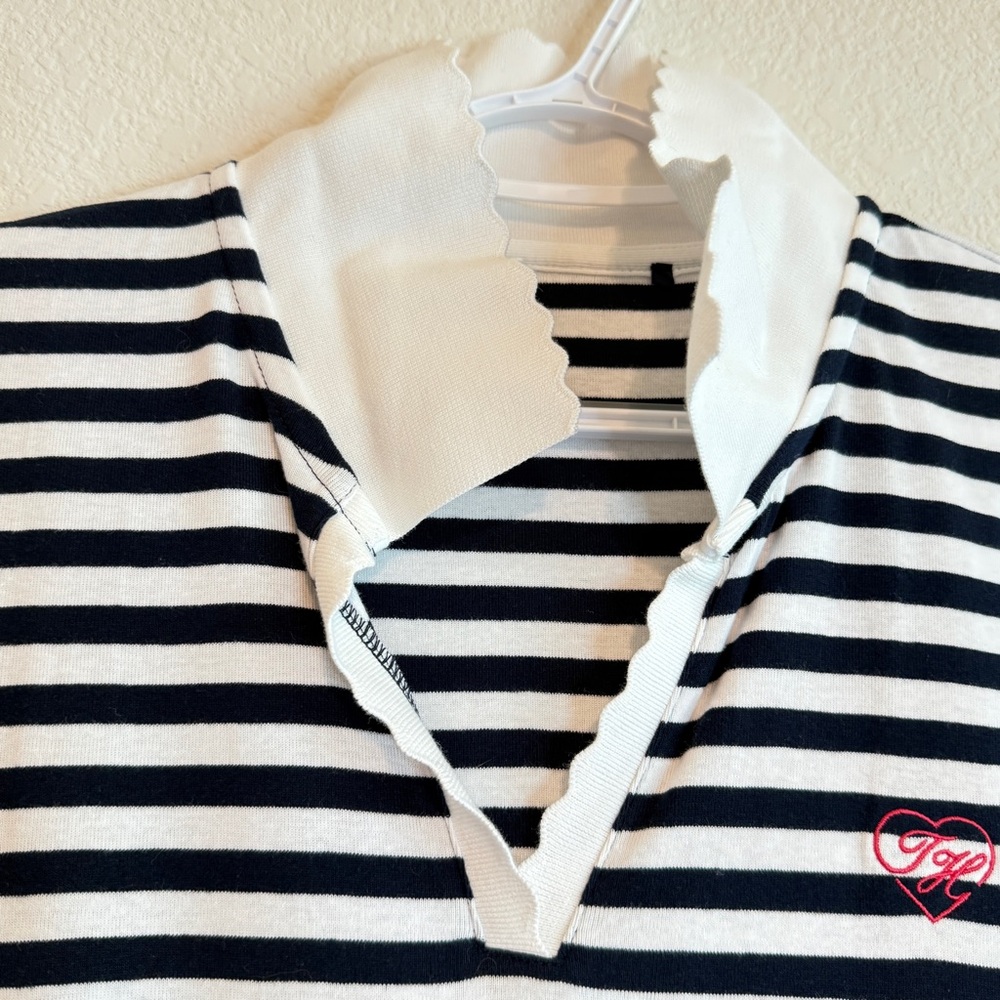 🌟 Tommy Hilfiger Striped Polo Dress – Preppy Heart Charm Vibes! 🌟 - Picture 5 of 16